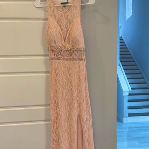 Light pink Prom dress / homecoming dress / Pink Maxi / wedding guest